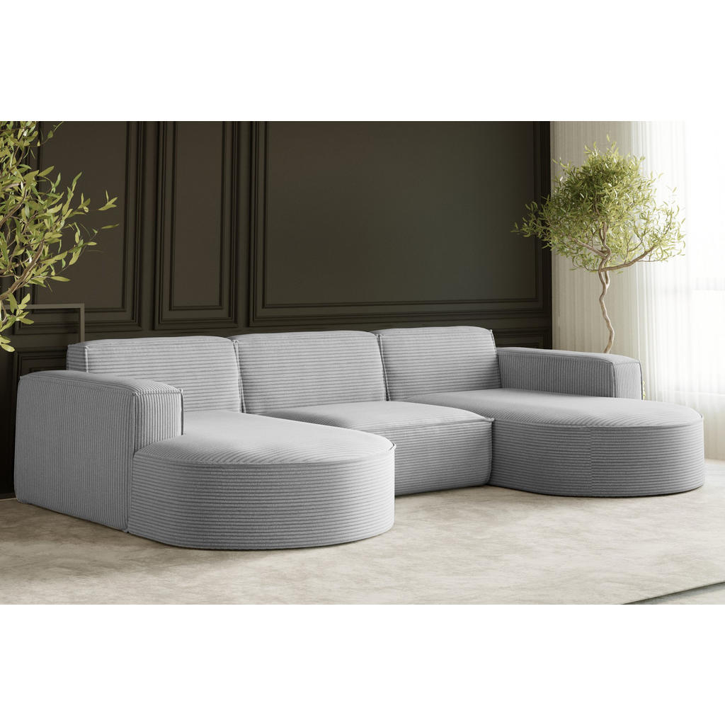 Thumbnail - Kaiser Möbel Ecksofa, Hellgrau, Holz, 299x165 cm, Wohnzimmer, Sofas & Couches, Wohnlandschaften, Ecksofas