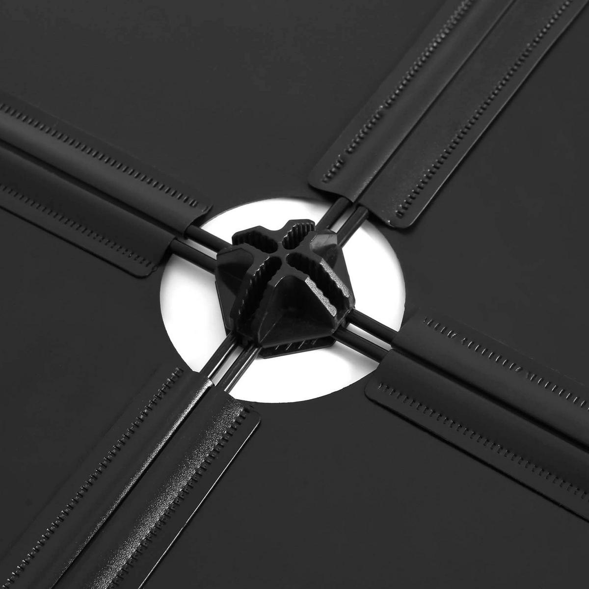 STECKREGALSYSTEM - Schwarz, Kunststoff (31/125/125cm) - Hansiro