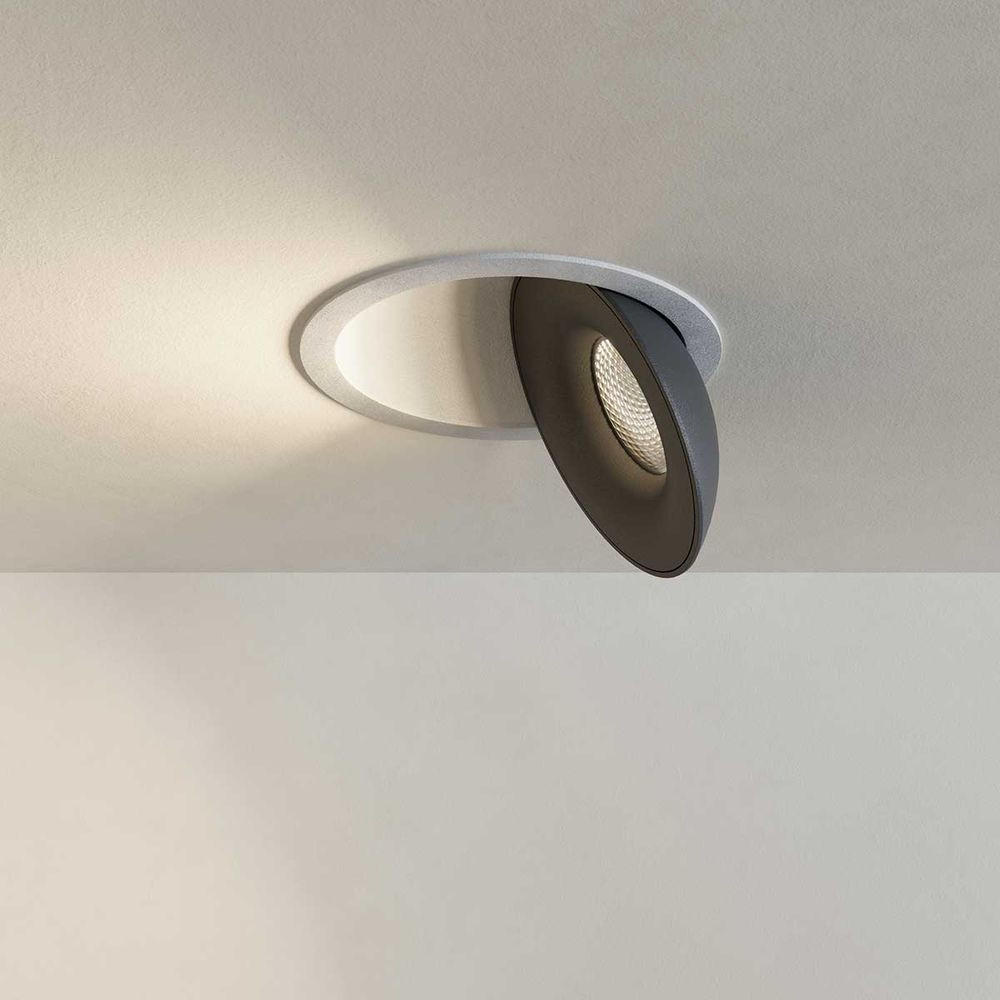 s.luce Led-Einbauleuchte Weiß, Schwarz 13.8x4x13.8 cm