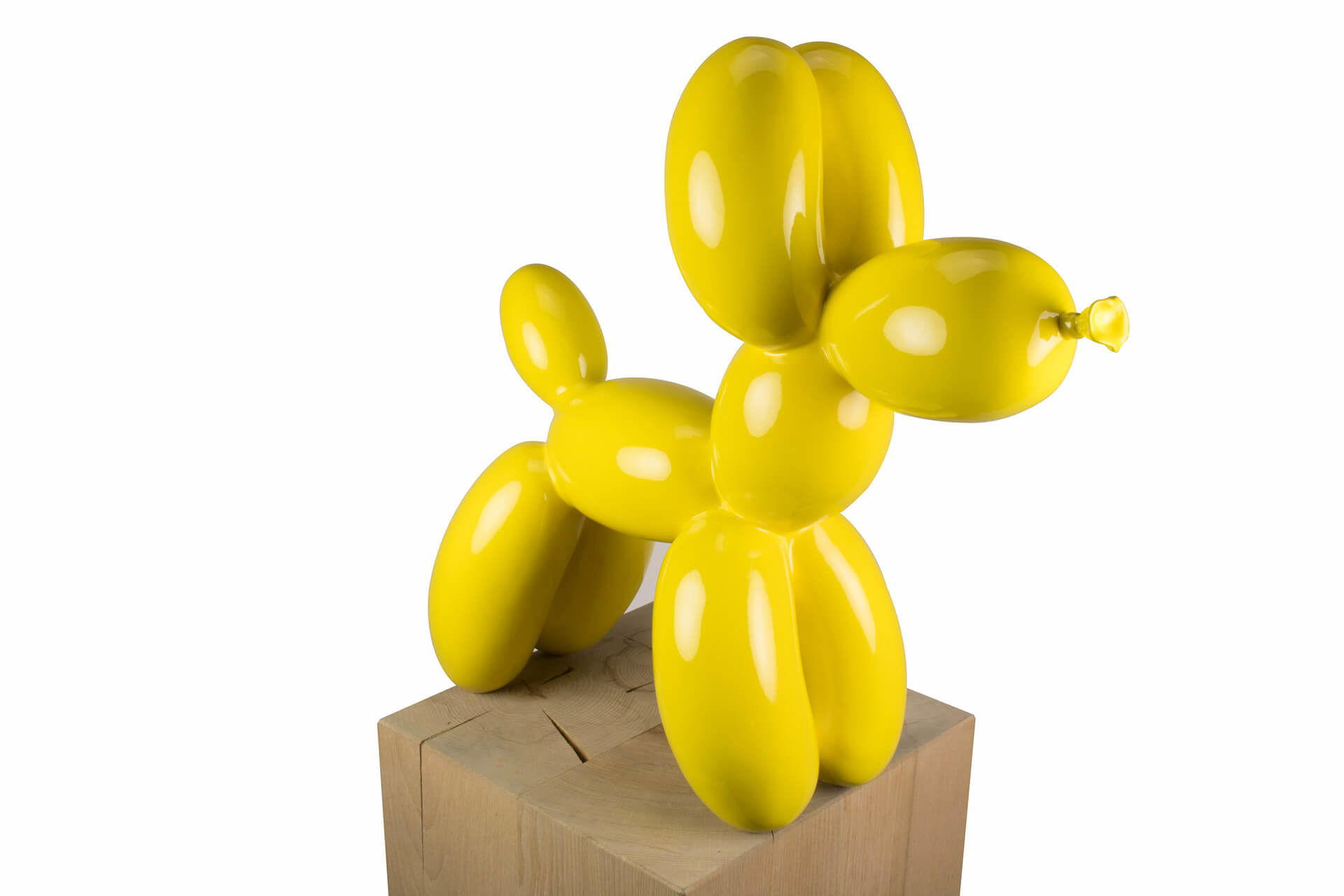 SKULPTUR Gelb 50/46 cm - Gelb, Stein (50/46/18cm) - KUNSTLOFT