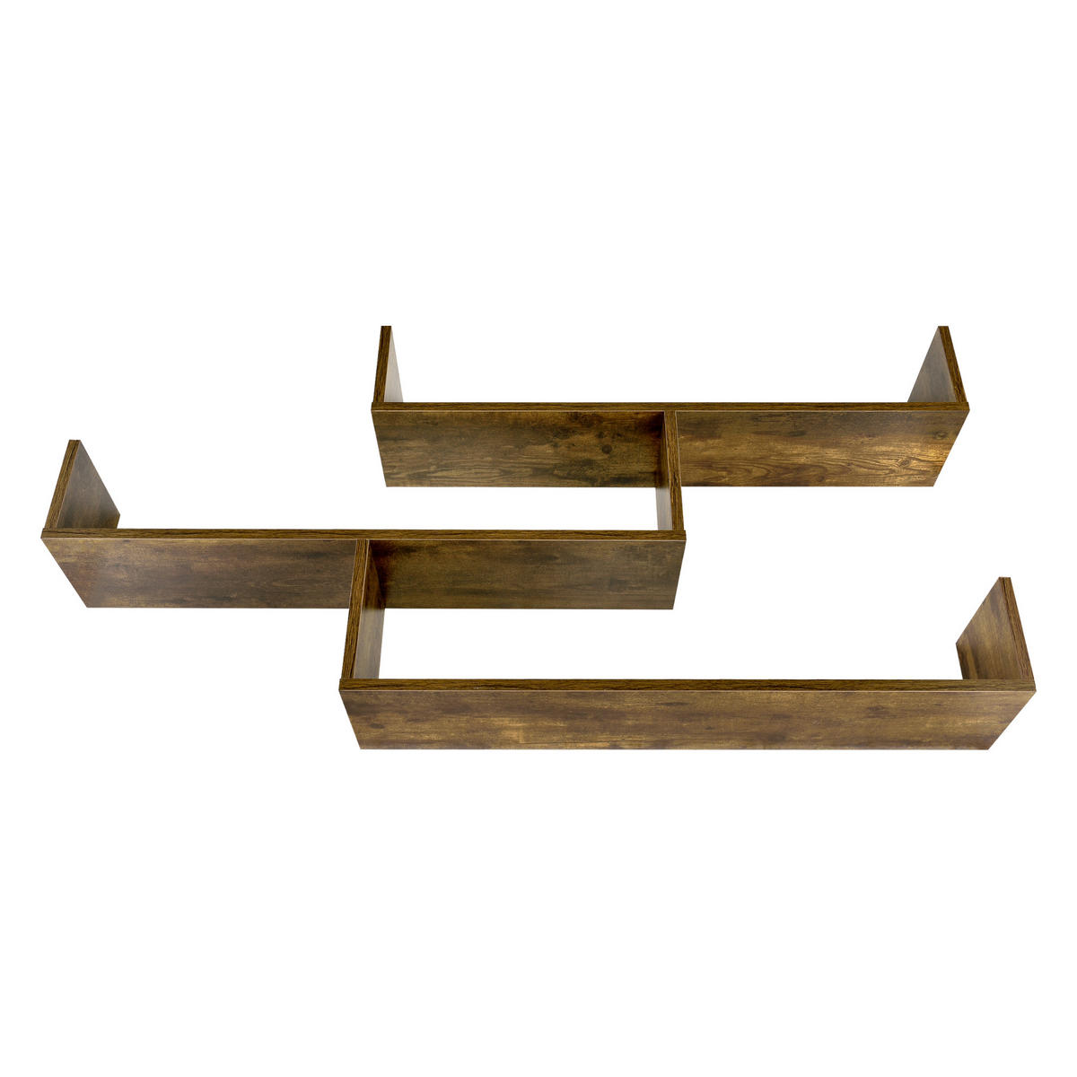 WANDREGAL Grimstad - Dunkelbraun, Holzwerkstoff (119/55/18cm) - [en.casa]