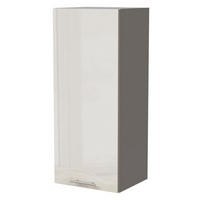 HÄNGESCHRANK Brerra W4/40 Grau / RAL 9001 creme Hochglanz 40 / 32,5 / 96cm - Creme/Grau, Holz/Holzwerkstoff (40/96/32.5cm) - Feldmann-Wohnen