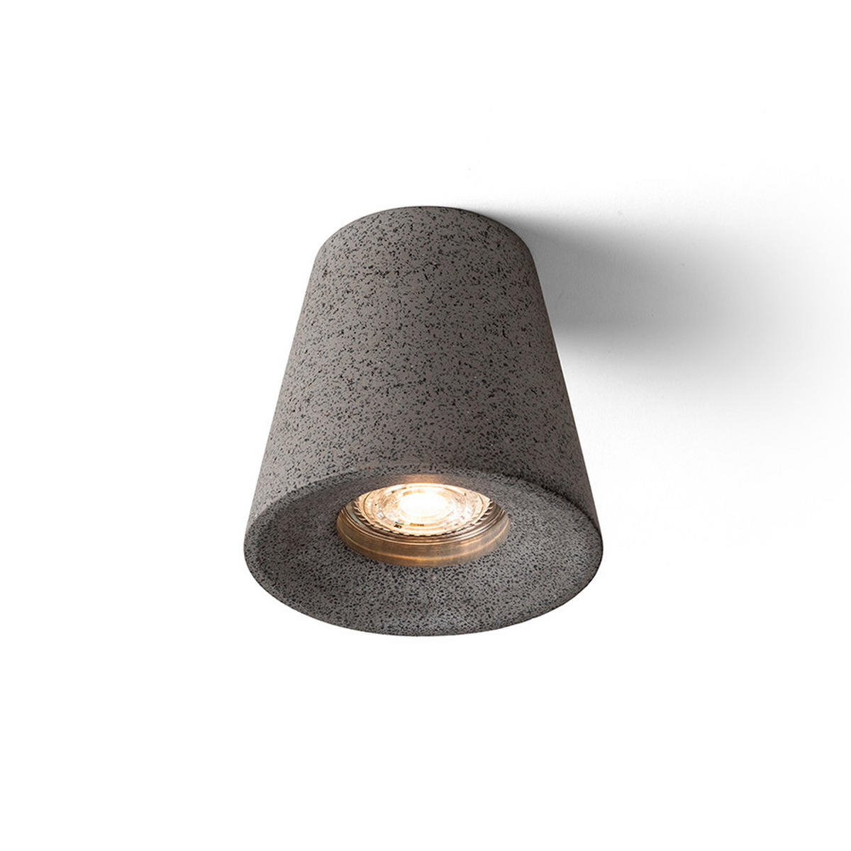 DECKENLEUCHTE VOLCA Beton 5 W - Dunkelgrau, Stein (105/105/11cm) - Rendl