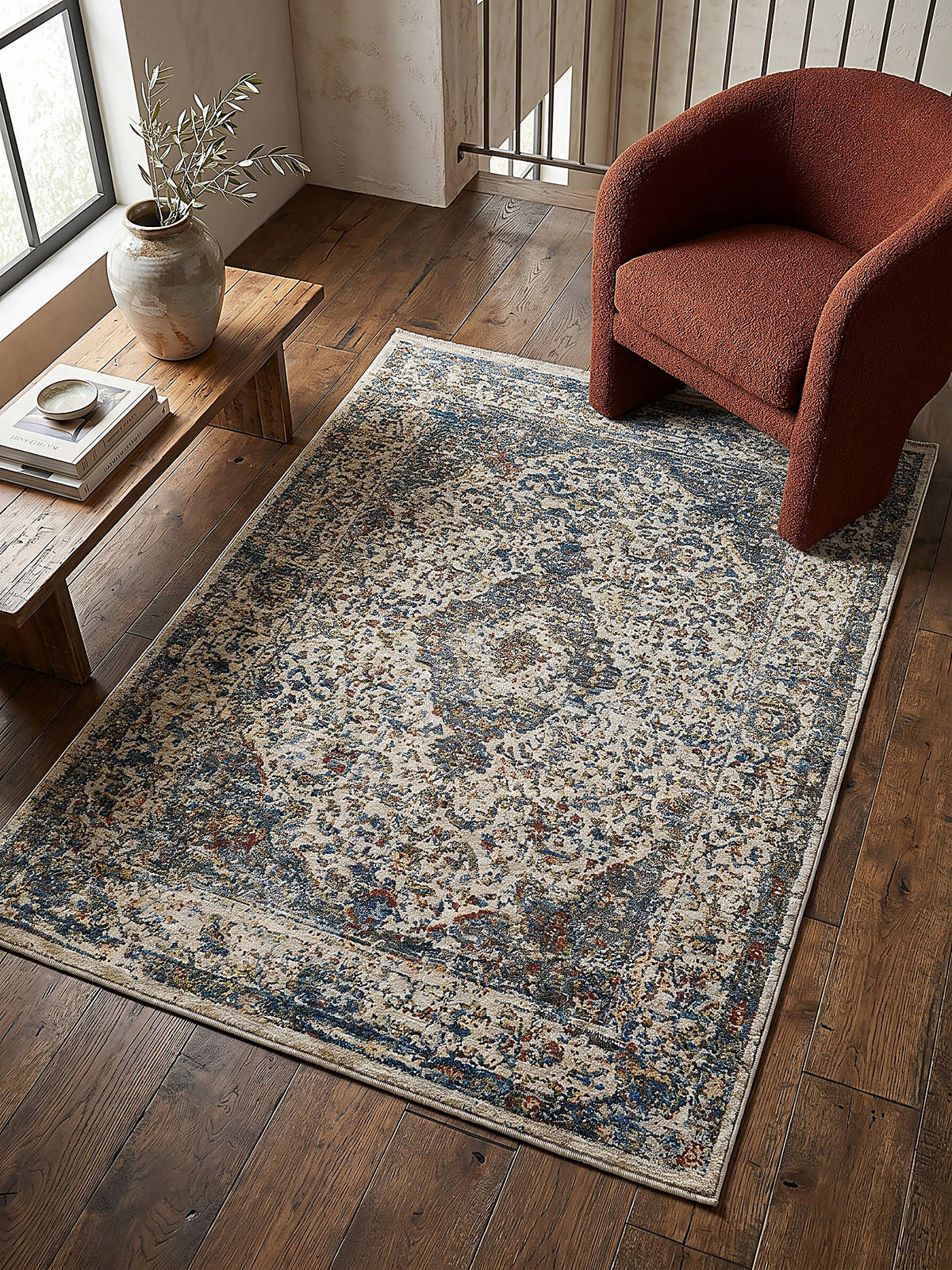 TEPPICH ADUR, im Vintage-Stil, Erdtöne-Bunt, 200 x 300 cm - Multicolor, Textil (200/300cm) - KADIMA DESIGN