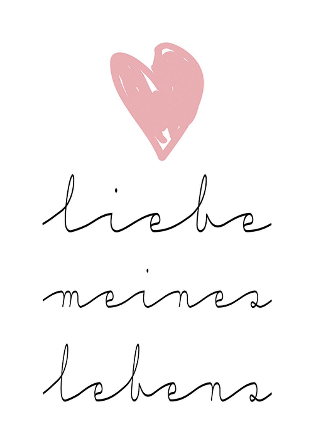 POSTER DIN A4 21x29,7 cm Spruch romantisch Liebe - Weiß, Papier (21/29.7/2cm) - artissimo