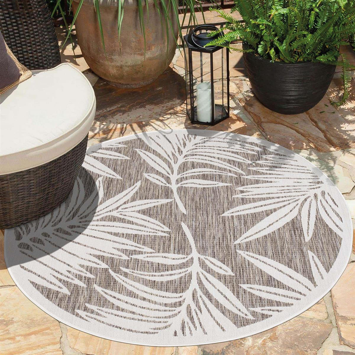 OUTDOOR-TEPPICH Sun 468 Beige 120 cm - Beige, Textil (120/120cm) - carpet city