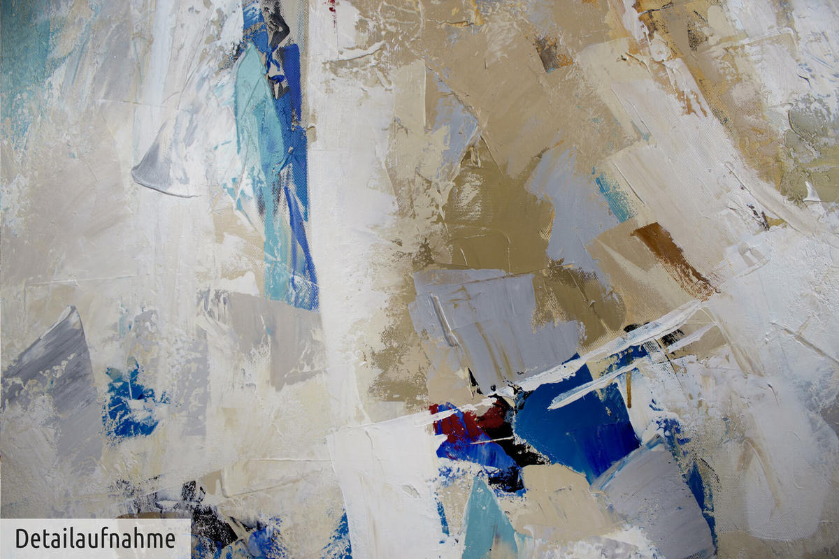 ACRYLBILD HANDGEMALT 60/120 cm - Blau, Holz/Textil (60/120cm) - KUNSTLOFT