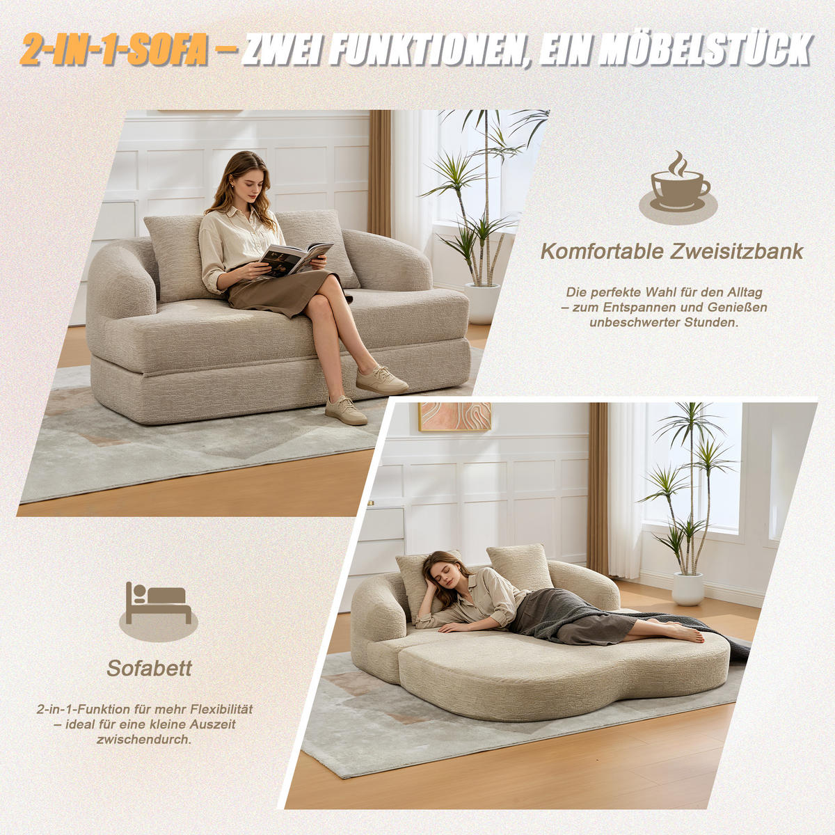 PAT TAPIȚAT, design prințesă, 90x200cm cu iluminare LED - bej, material textil (157/65/84cm) - Urban Meuble