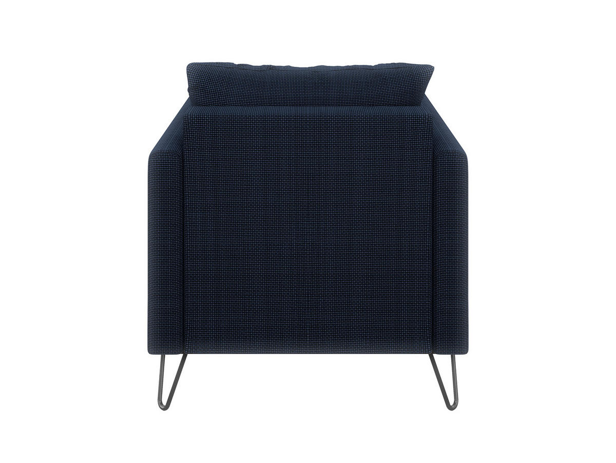SESSEL Harmony Marineblau Chenille - Schwarz/Dunkelblau, Holz/Textil (80/85/100cm) - S-Style Möbel