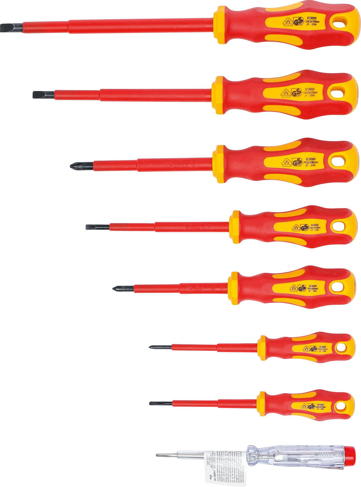 VDE-SCHRAUBENDREHER-SATZ | 8-TLG. - Multicolor, Kunststoff/Metall (1/1cm) - BGS technic