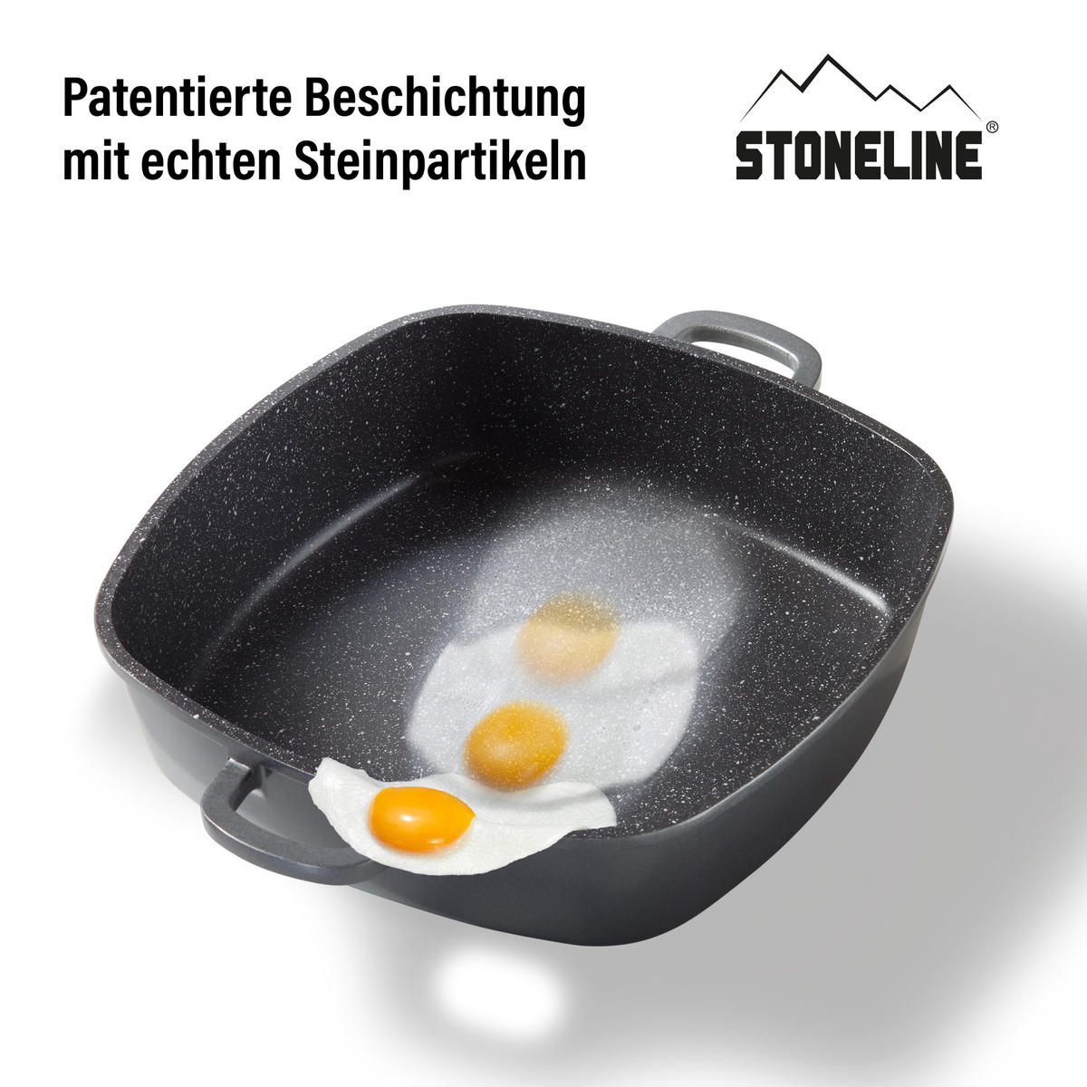 ECKPFANNE - Grau, Metall (28/28/7.5cm) - Stoneline