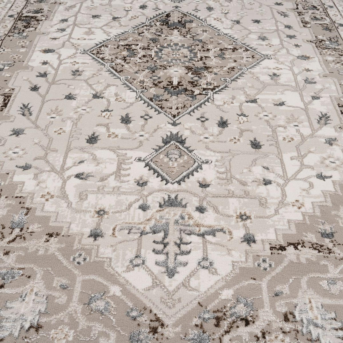 VINTAGE-TEPPICH Antares Artha Beige - Beige, Textil (119/170cm) - Kukoon Rugs