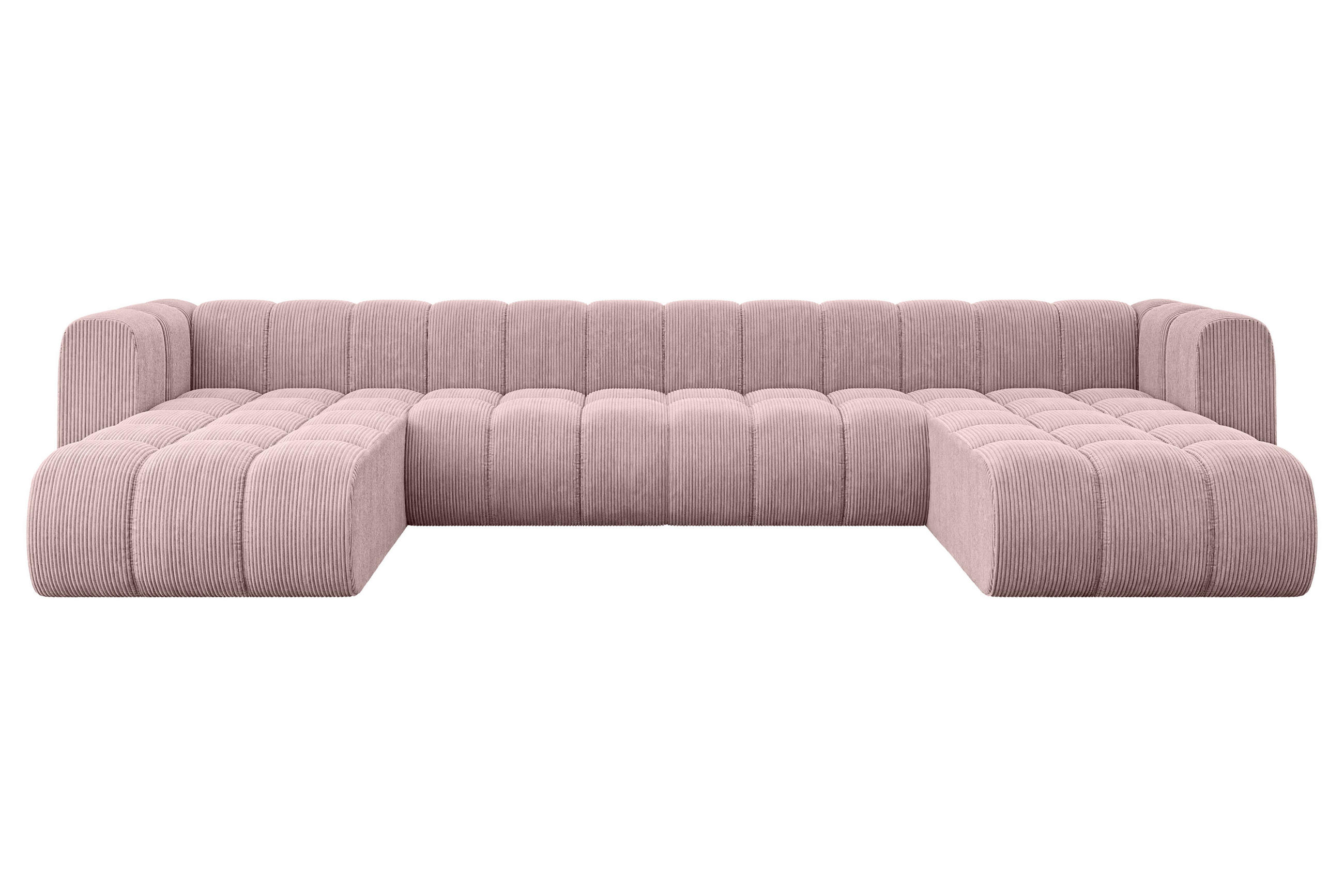 WOHNLANDSCHAFT modulares Sofa Joren-U2 - 410x177x70 cm Rosa - Rosa, Holzwerkstoff/Textil (410/70/177cm) - ALTDECOR
