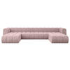WOHNLANDSCHAFT modulares Sofa Joren-U2 - 410x177x70 cm Rosa - Rosa, Holzwerkstoff/Textil (410/70/177cm) - ALTDECOR