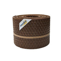 SICHTSCHUTZSTREIFEN Rattan für Doppelstabmatten UV-beständig Honigbraun 10x 2,55m - Rotbraun, Kunststoff (2550/19cm) - ZAUN|ZU