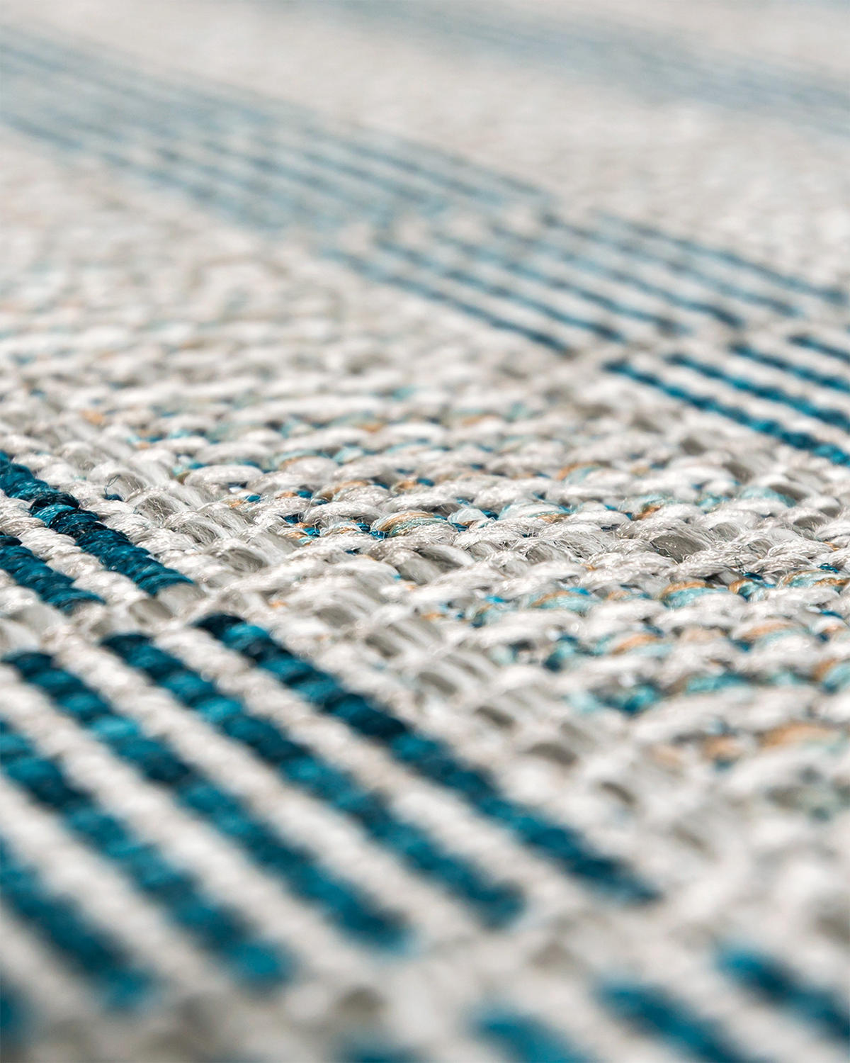 KOBEREC Venkovní Totana Niebla Mazovia 200x300cm Grafitový Modrý Kostkovaný Krátký Vlas - antracitová, textil (200/300cm) - Mazovia