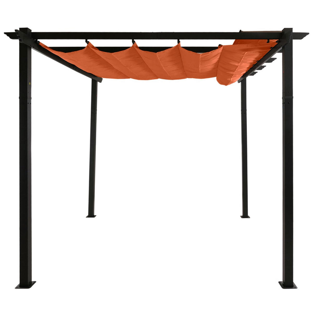 PERGOLA Aluminium 4x3m Terrakotta - Rot, Metall (400/240/300cm) - BERLINLODGE