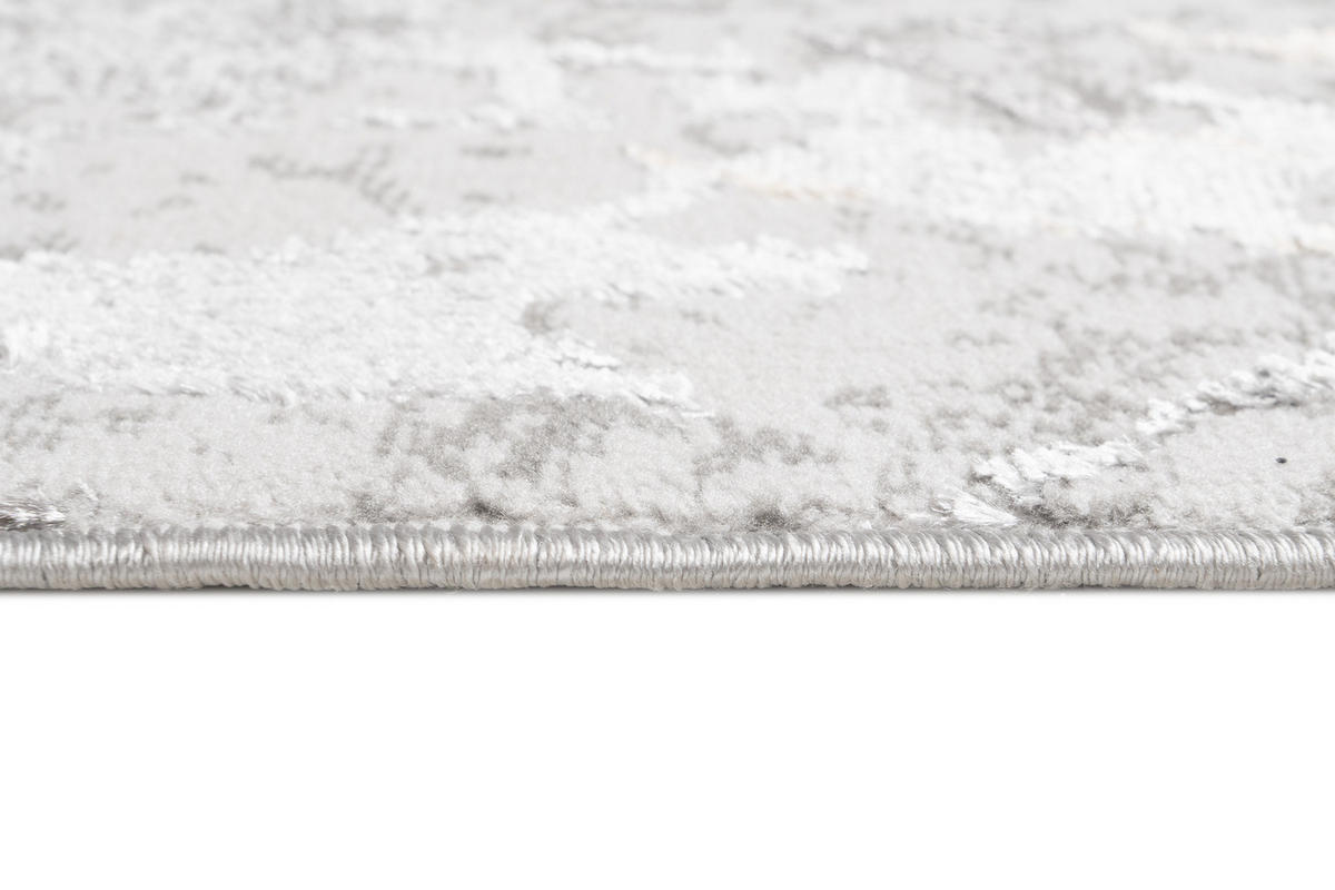 LÄUFER Crystal Hellgrau Marmor Optik 80/700 cm - Hellgrau, Textil (80/700cm) - Tapiso