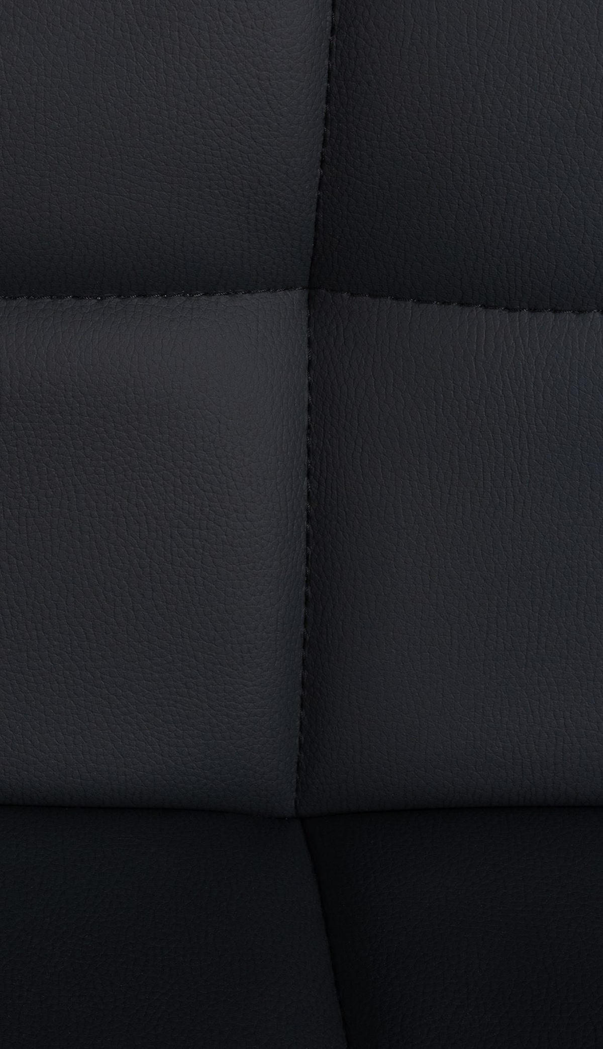 BARHOCKER 2er Set Lederlook schwarz - Schwarz, Textil/Metall (40/85/40cm) - CLP