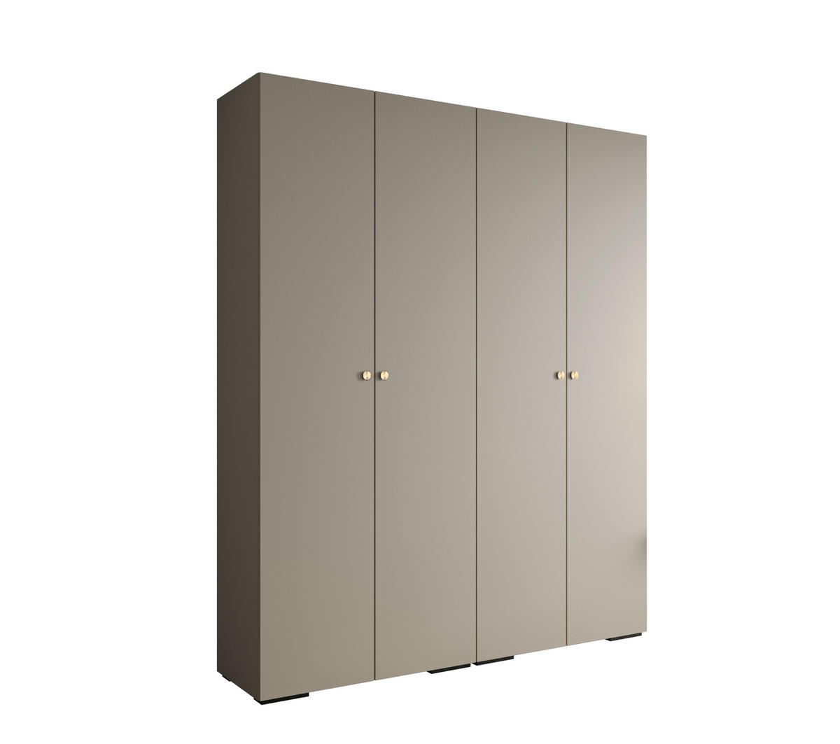 DREHTÜRENSCHRANK 236.7/200/47 4-türig - Kaschmir/Goldfarben, Holz/Metall (200/236.7/47cm) - Abiks Möbel