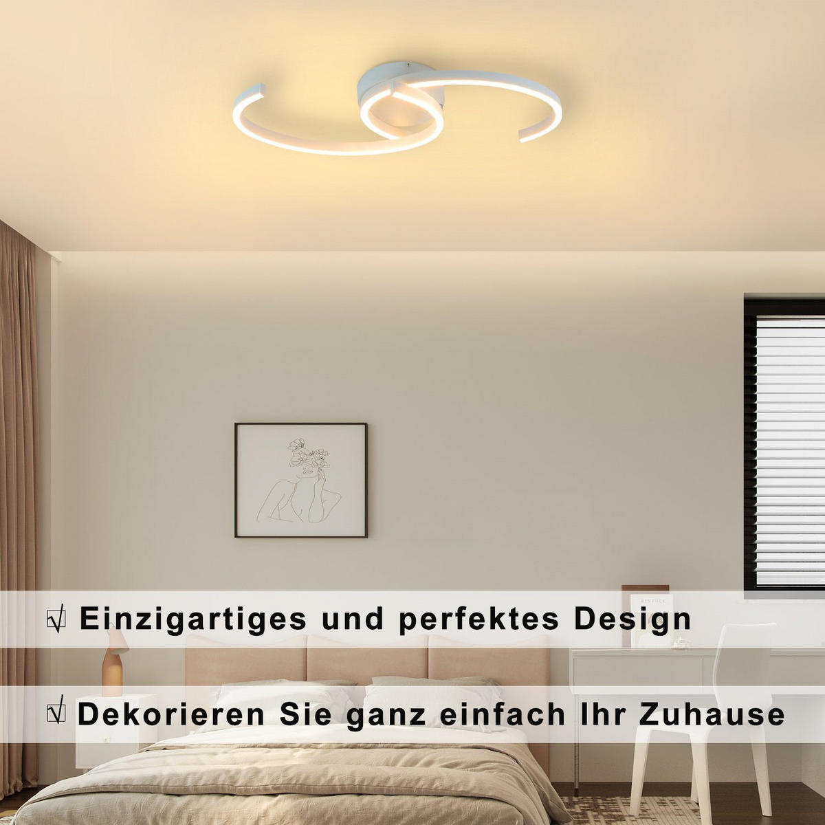 LED-DECKENLEUCHTE Oliver 60/16/9 cm - Weiß, Metall (60/16/9cm) - Nettlife