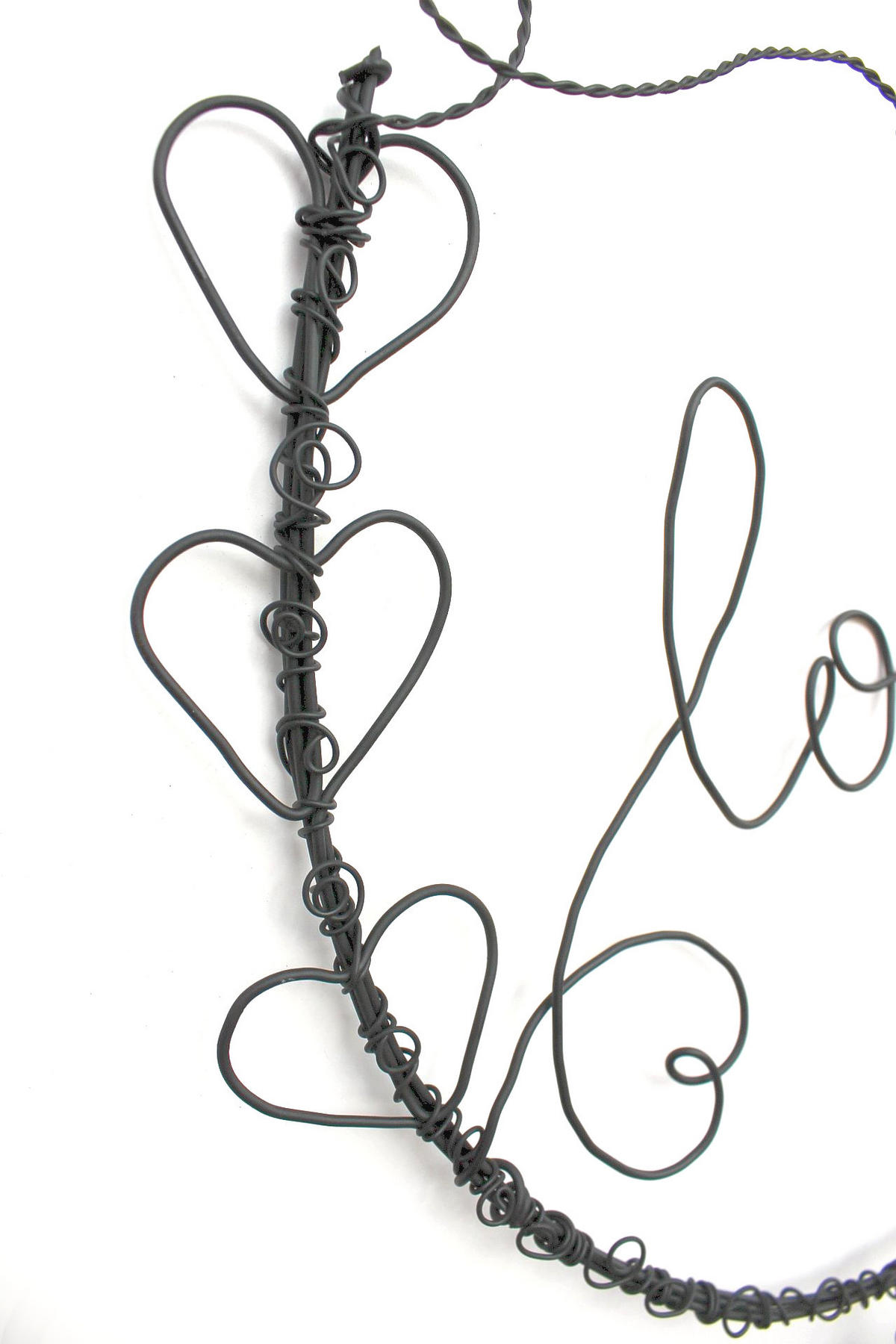 DRAHTBILD Herz LOVE aus Metall 35 cm 3102 - Schwarz, Metall (31/35/1cm) - DanDiBo