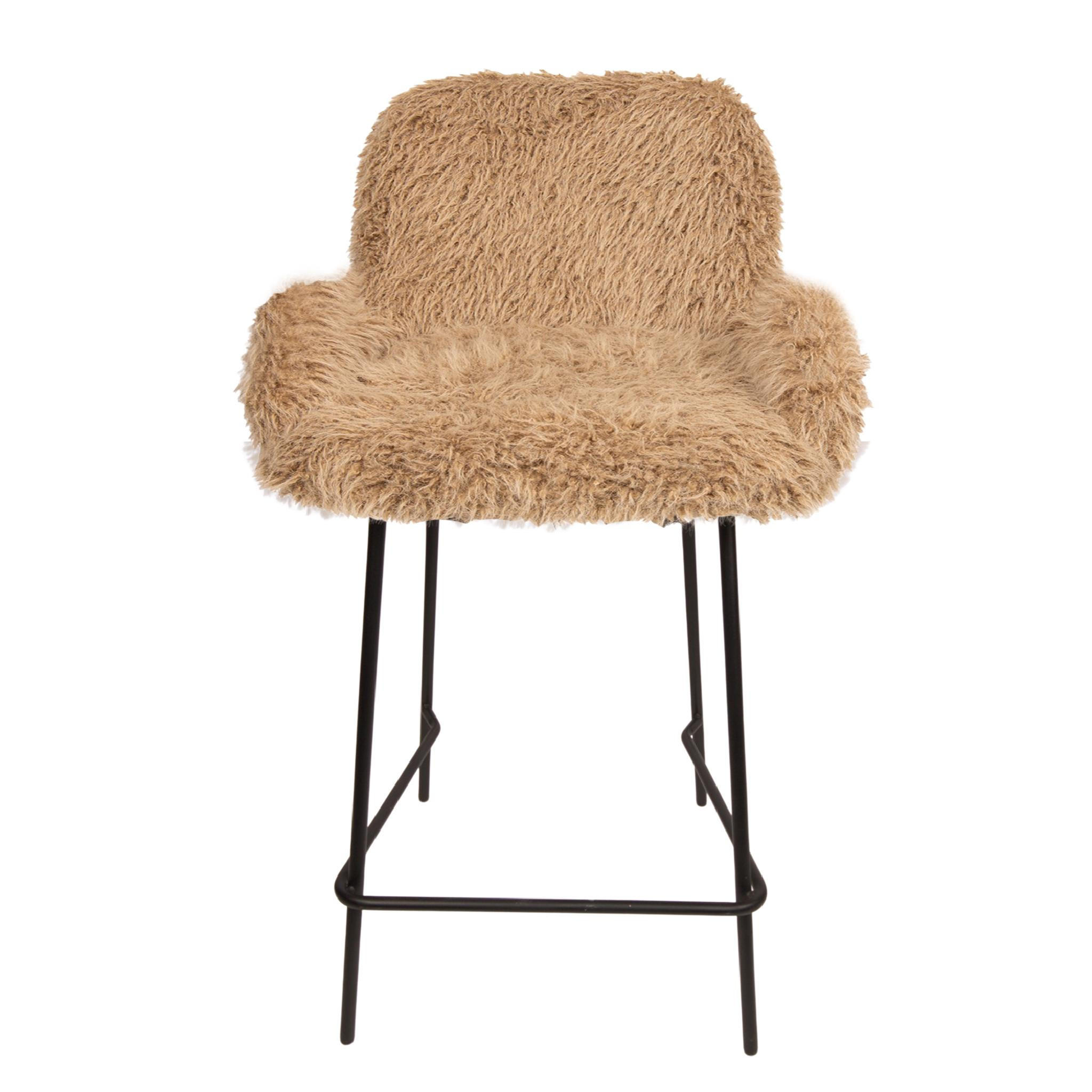 BARHOCKER Leander Braun 54/52/94cm - Braun, Textil (52/94/54cm) - PTMD Collection