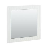 SPIEGEL 80x80 Weiß Holzoptik Wandspiegel modern Flur - Weiß, Holzwerkstoff (80/1.5/80cm) - FLIEKS