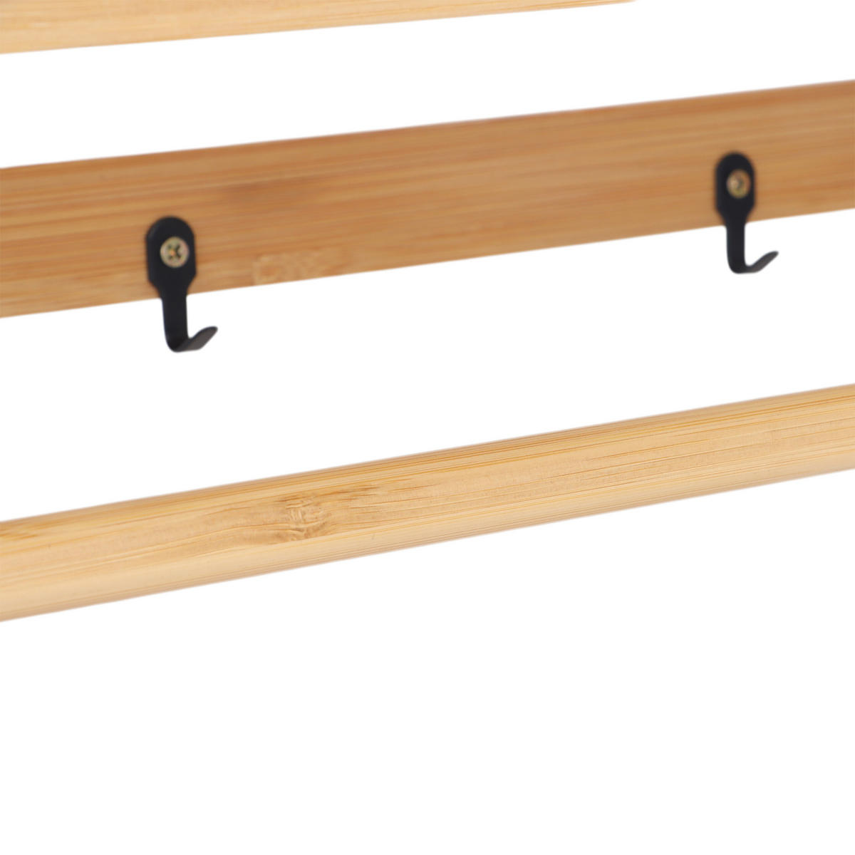 NÁSTĚNNÉ regály - světle hnědá, kov/dřevo (60/40/23.5cm) - Relaxdays