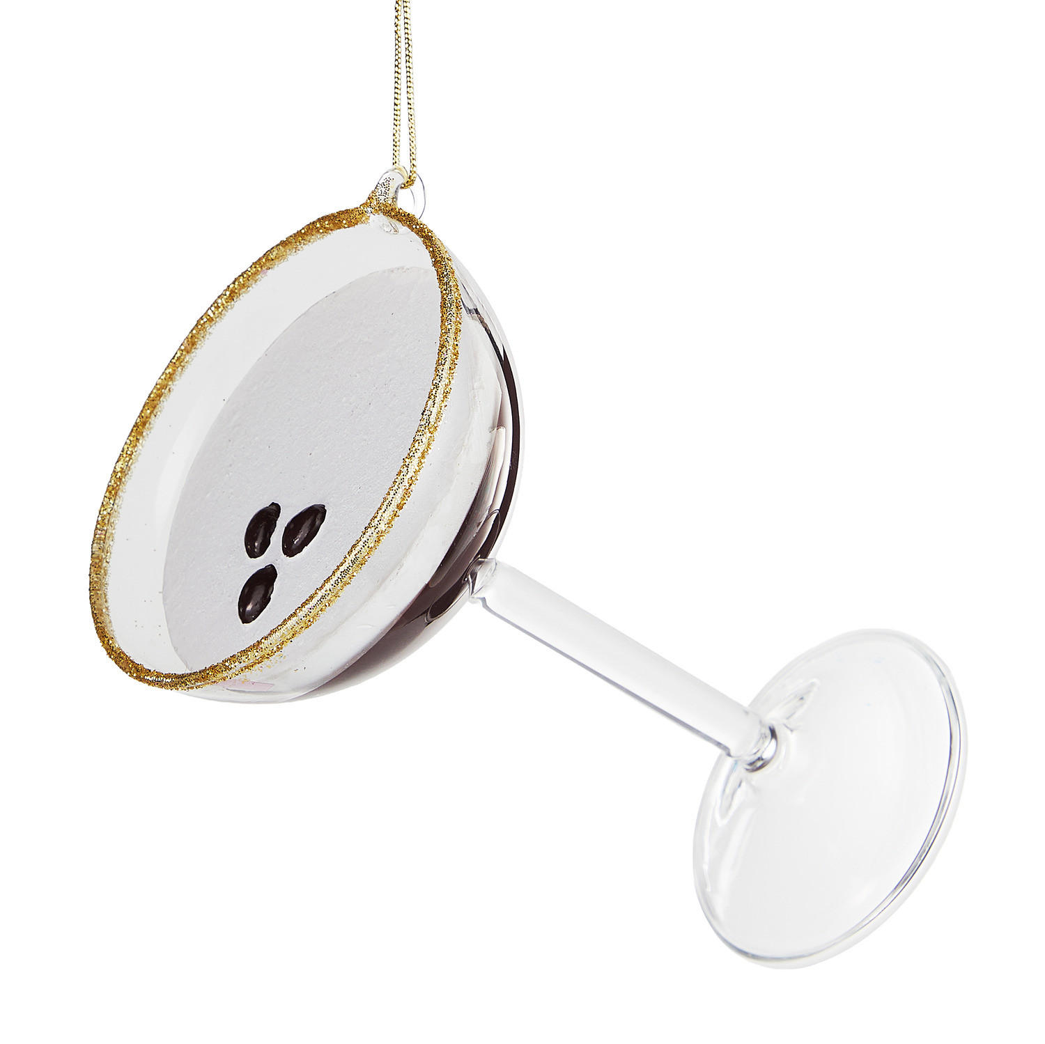 WEIHNACHTSBAUMKUGEL Hang On Espresso Martini - Braun, Glas (6/10/6cm) - Butlers