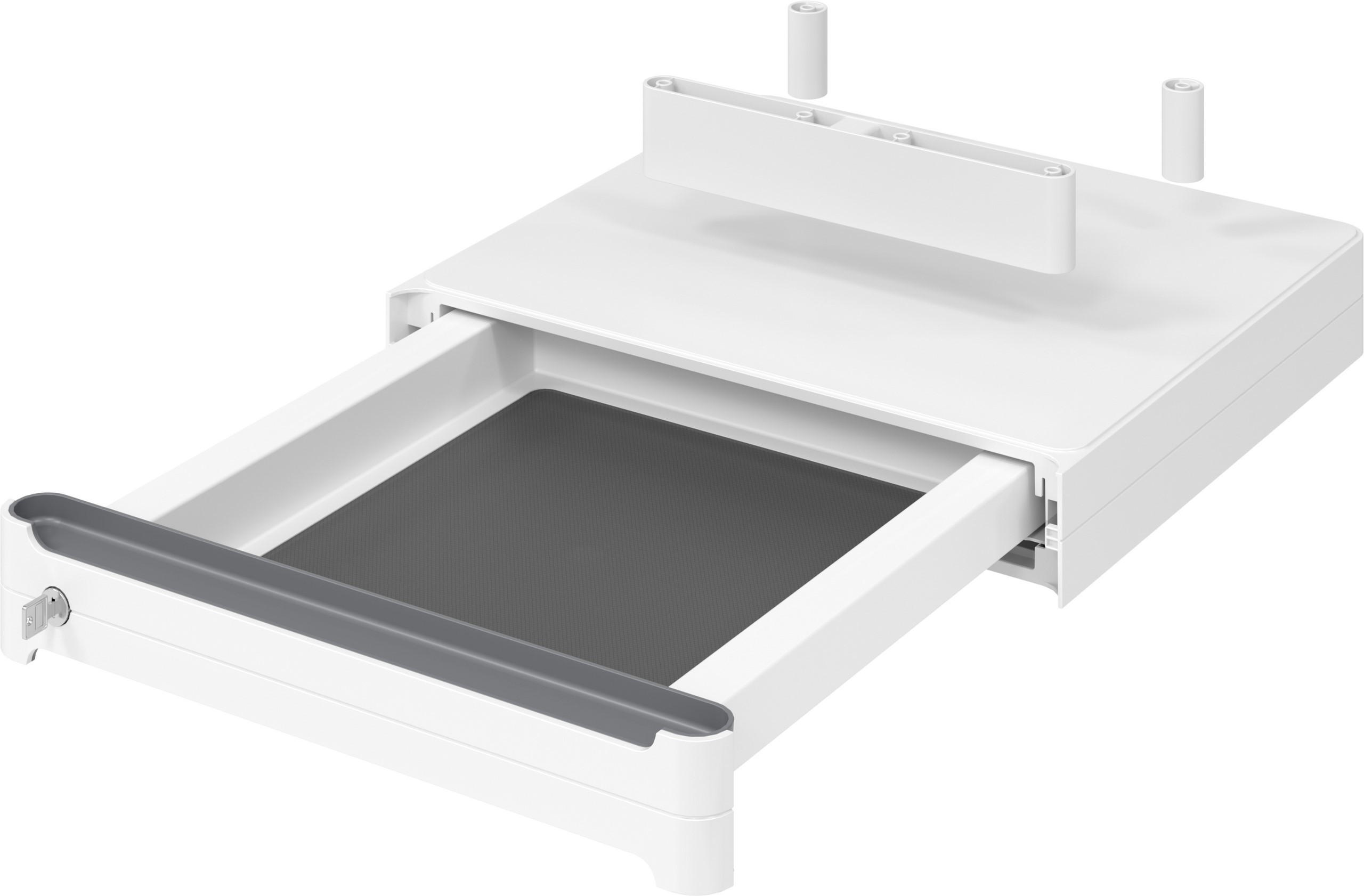 DESIGN Schublade mit Distanzhalter 41/43/7 cm in weiß - Weiß, Kunststoff (41/43/7cm) - bümö