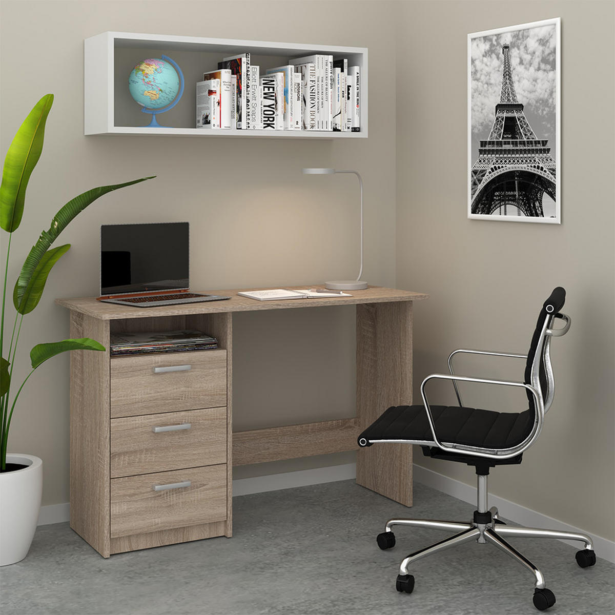 SCHREIBTISCH Meiko Sonoma 120 x 50 cm - Sonoma Eiche, Holzwerkstoff (50/120/76.6cm) - Vicco