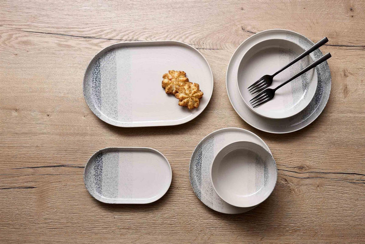 BASIC-SET Trio Grau 12er Set - Grau, Keramik (2/2/2cm) - Ritzenhoff Breker