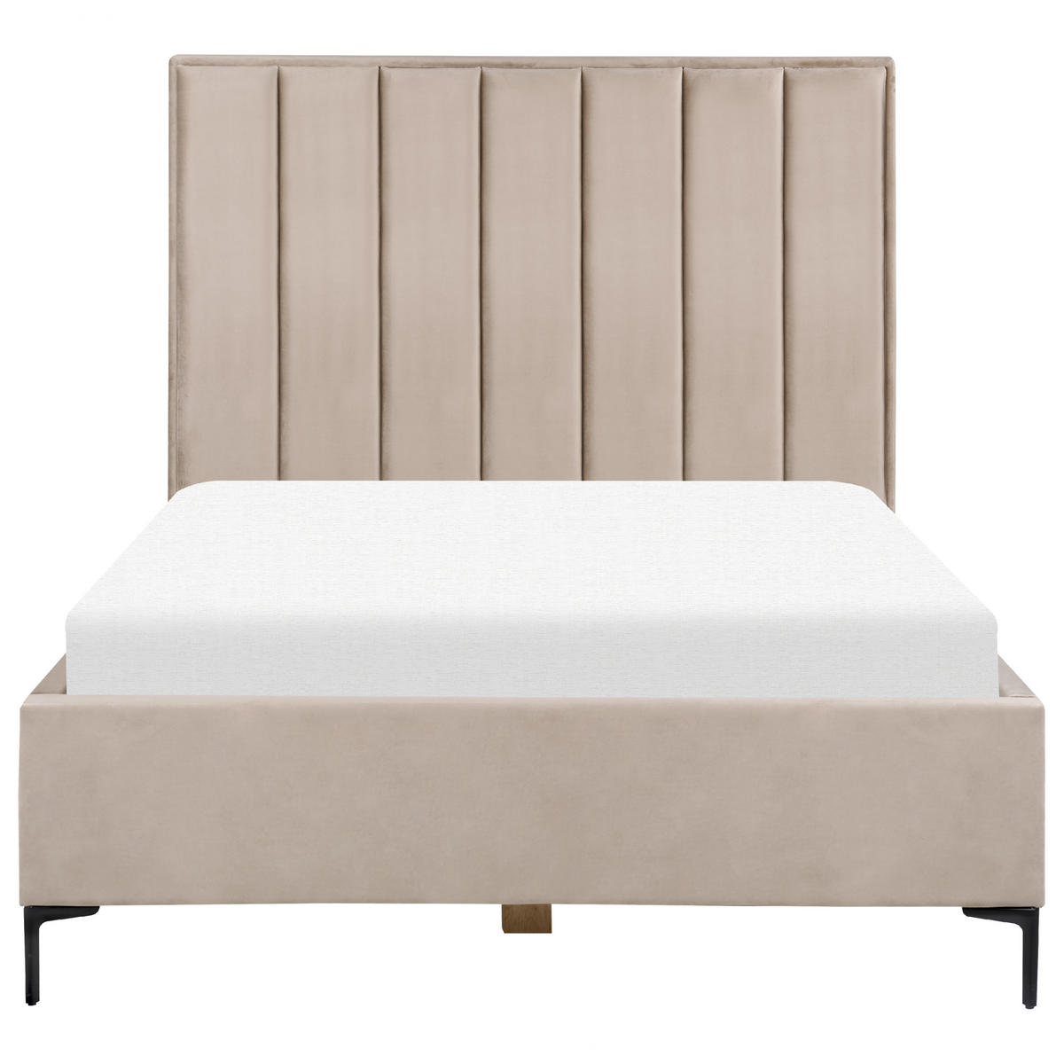 POLSTERBETT 140x200 cm Beige Sezanne - Taupe, Textil (140/200cm) - Beliani
