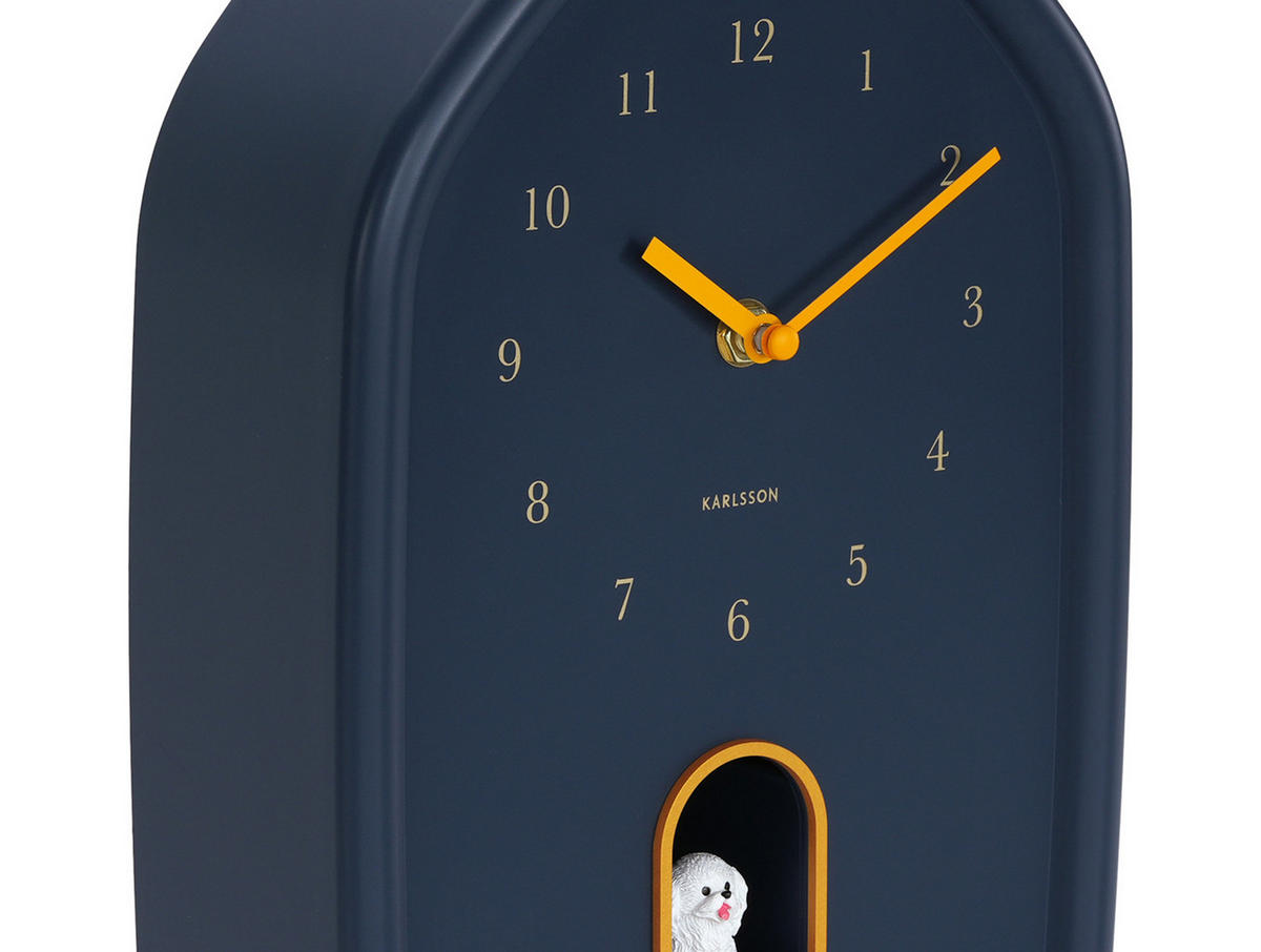 WANDUHR Modern Doggy Blau 29.1/29.1/29.1 cm - Blau, Kunststoff (29.1/29.1/29.1cm) - Karlsson