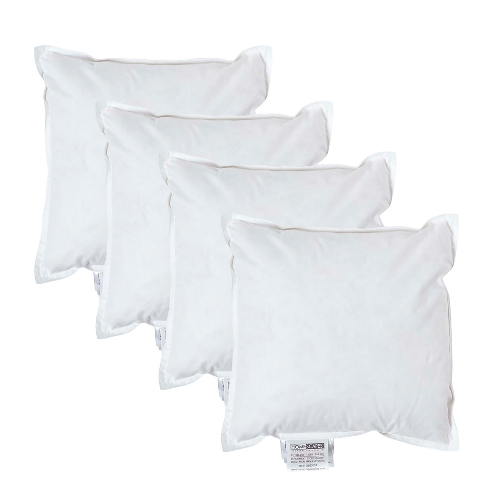 FÜLLKISSEN 4er-Set, Federkissen 35/35 cm - Weiß, Textil (35/35cm) - Homescapes