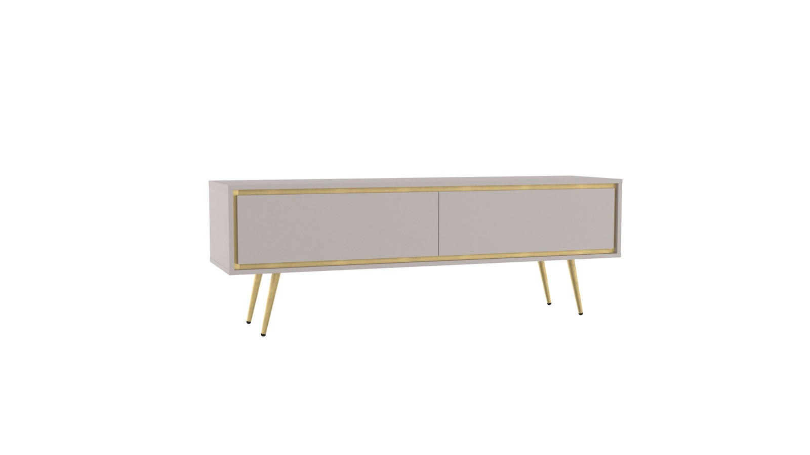 TV-LOWBOARD Tori 150 cm Kaschmir - Kaschmir/Goldfarben, Holzwerkstoff/Metall (150/50/40cm) - Ravio