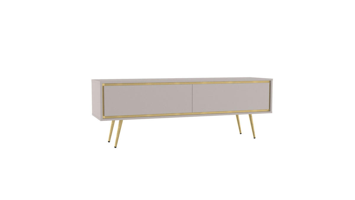 TV-LOWBOARD Tori 150 cm Kaschmir - Kaschmir/Goldfarben, Holzwerkstoff/Metall (150/50/40cm) - Ravio