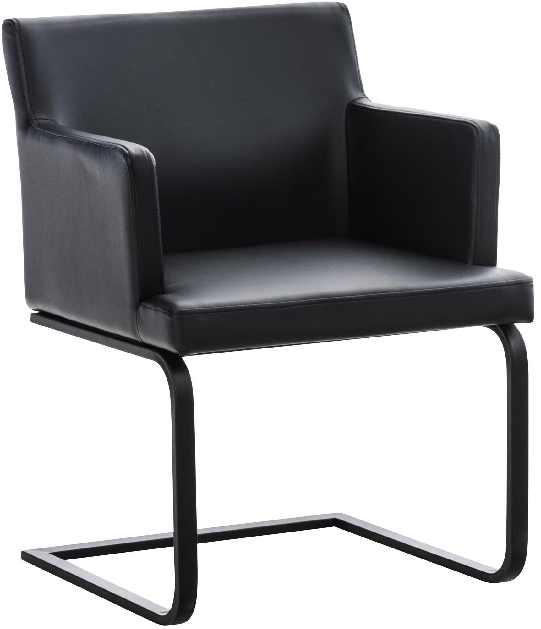 ESSZIMMERSTUHL Emma 58x60x78cm Kunstleder Schwarz Essstuhl - Schwarz, Kunststoff (58/78/60cm) - DELUKE