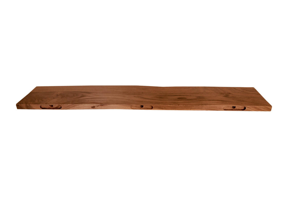 WANDREGAL AMANDA - Braun/Akaziefarben, Holz (130/3/20cm) - SAM