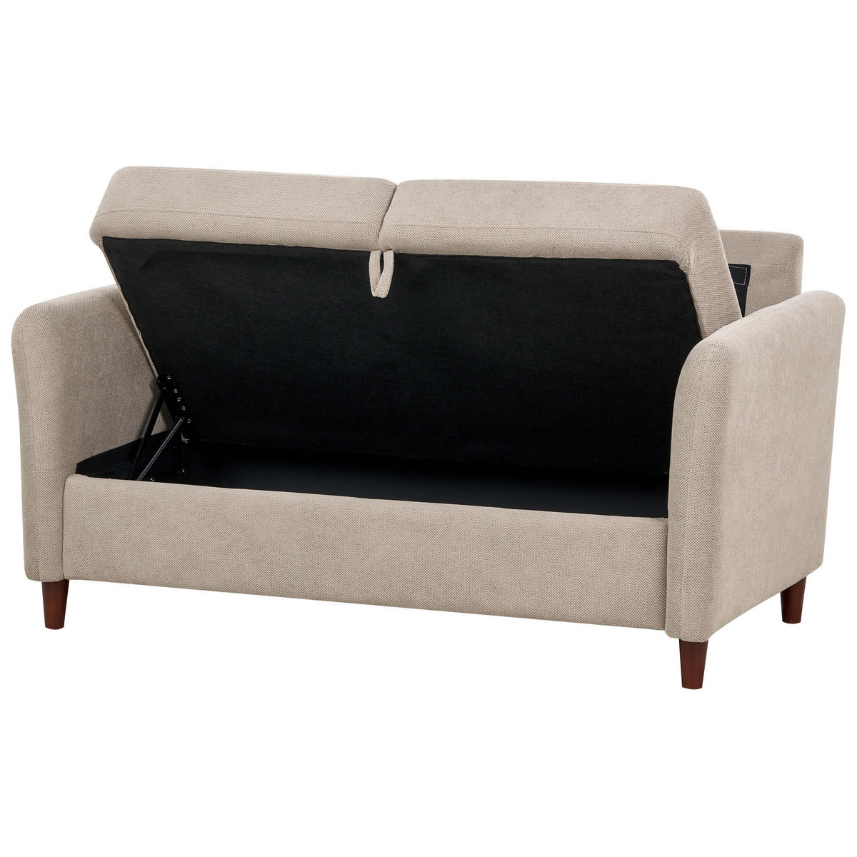 5-SITZER-SOFA SETStoff taupe mit Stauraum Mare - Beige/Dunkelbraun, Textil (77/77/184cm) - Beliani