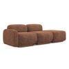 3-SITZER SOFA Rechts Strukturstoff Stoff Orange - Terra cotta/Orange, Holz/Textil (258/73/95cm) - Makamii
