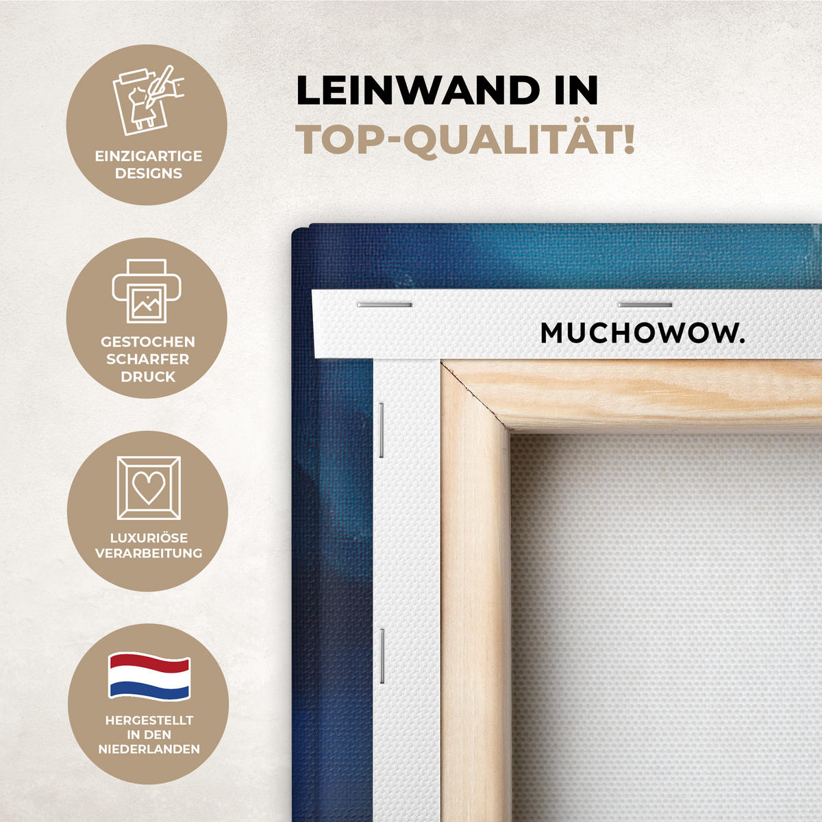 LEINWANDBILD Weihnachtsbaum - Weihnachten - Abstrakt - Farbenfroh 60x80 cm - Multicolor, Textil (60/80cm) - MuchoWow