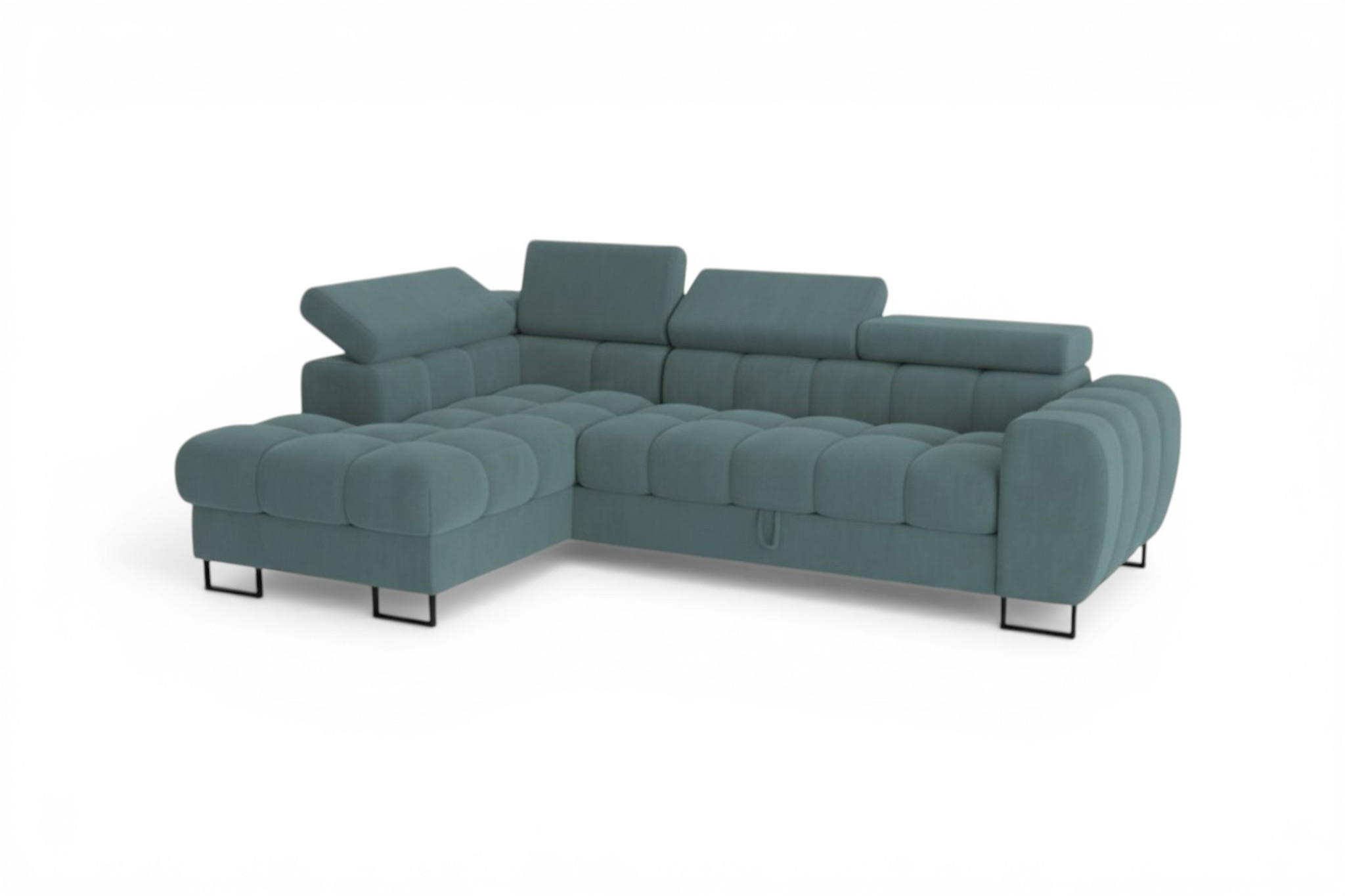 ECKSOFA Bastien Mit Schlaffunktion - Grün, Holzwerkstoff/Textil (170/260cm) - Fun Möbel