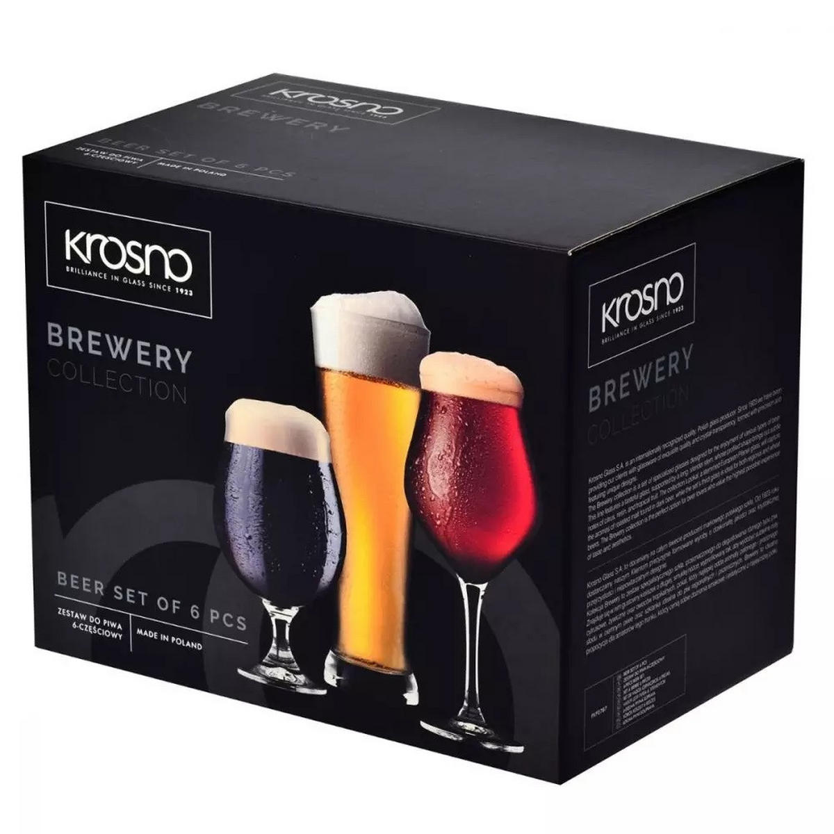BIERGLÄSER SET, 6er-Set, 420 ml, 500 ml - Transparent, Glas (0.5L) - Krosno Glass