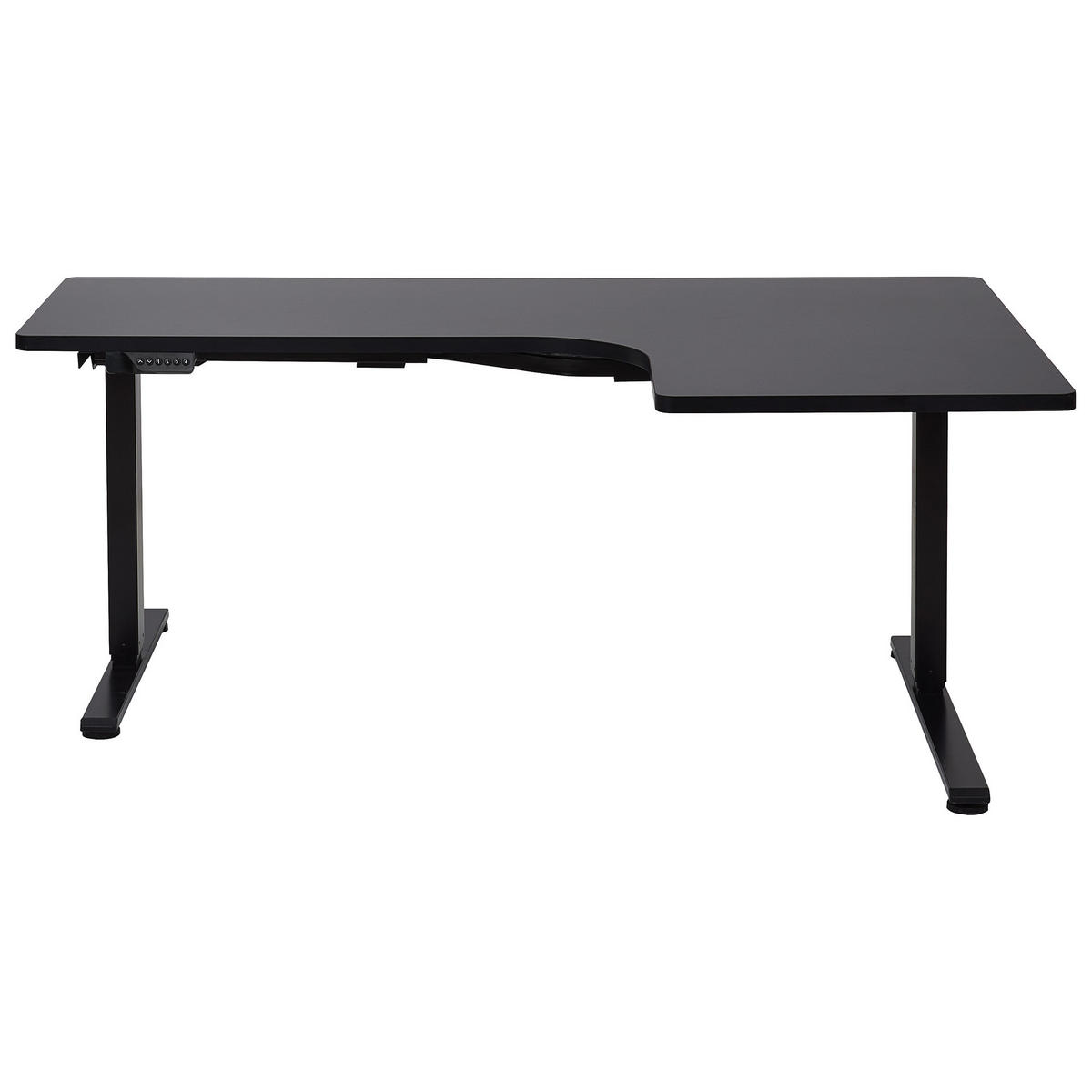 SCHREIBTISCH 160x60 cm elektrisch Schwarz Destines - Schwarz, Holzwerkstoff (109/160/60cm) - Beliani