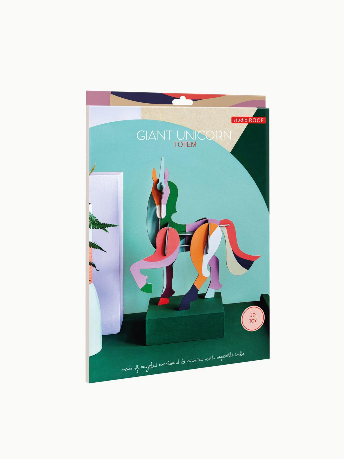 DEKOFIGUR Lebendiges Einhorn 9/28 cm - Multicolor, Wellpappe (9/28/28cm) - KUNSTLOFT
