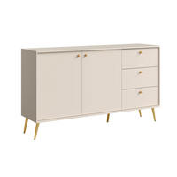 SIDEBOARD Rose sandbeige 156 / 40,5 / 89cm - Beige/Goldfarben, Holzwerkstoff/Metall (156/89/41cm) - Feldmann-Wohnen