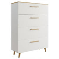KOMMODE Oslo Artisan Eiche-Weiß 80/40/112 cm - Multicolor, Holzwerkstoff (80/112/40cm) - Matkam Möbel