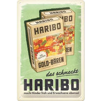 BLECHSCHILD 20/30 cm HARIBO Packung ... das schmeckt - Multicolor, Metall (20/30/0.2cm) - Nostalgic-Art